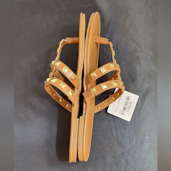 BRAND NEW MIXIT 3-STRAPS THONG WOMEN"S STUDDED DETAILING ROUND TOE  SAND… - Picture 7 of 16